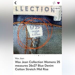 Womens Blue Denim Mid-Rise Jeans - Size 25